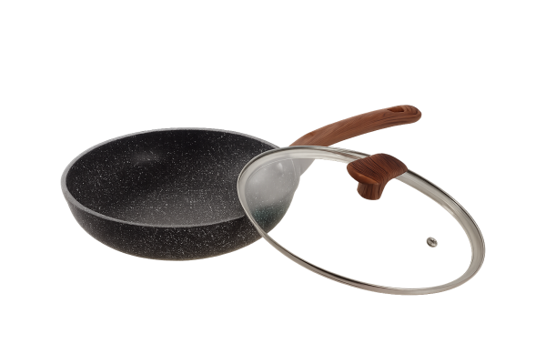 Сковорода алюминиевая с крышкой BRAVO CHEF 28 см (BC-1102-28 L)