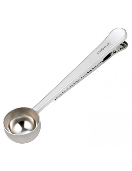 Ложка для кофе с клипсой KingHoff, 17.5 см (KH-1274)