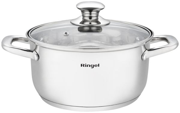 Кастрюля с крышкой RINGEL Grey line 5.5 л, 24 см (RG-2022-24)