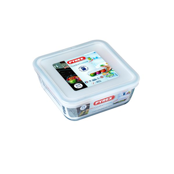 Форма для запікання квадратна PYREX Cook&Freez з кришкою 0,85 л, 15х15 см (218P001/7946)