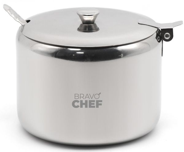 Сахарница из нержавеющей стали BRAVO CHEF 8.5 с с ложкой (BC-5101/8.5)