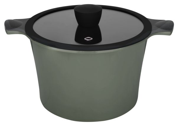 Кастрюля с крышкой RINGEL Zitrone Olive 5.8л, 24x16.2 см (RG-2108-24/2/OL)