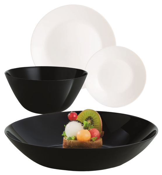 Столовый сервиз LUMINARC LILLIE BLACK&WHITE 19пр. (X1202)