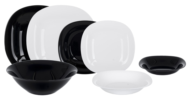 Столовый сервиз LUMINARC CARINE WHITE&BLACK 19 пр. (V8305)