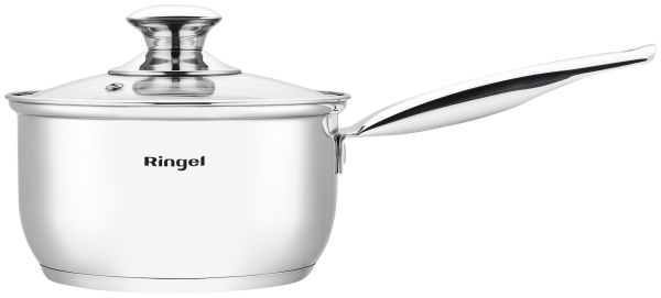 Ковш с крышкой RINGEL Grey line 1.6л, 16 см (RG-4019-16)
