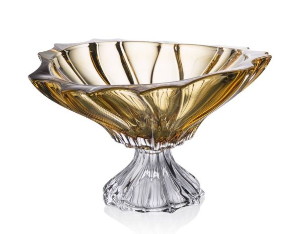 Фруктовниця на ніжці Bohemia Plantica Amber 330 мм (6KG03 72W13 330 H)