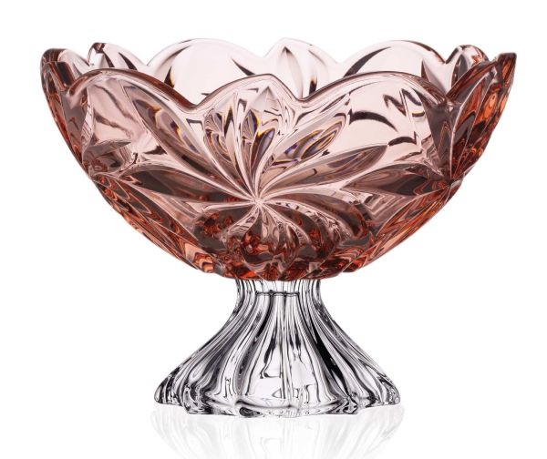 Фруктовниця на ніжці Bohemia Flora Pink 285 мм (6KG79 72T31 285 P)