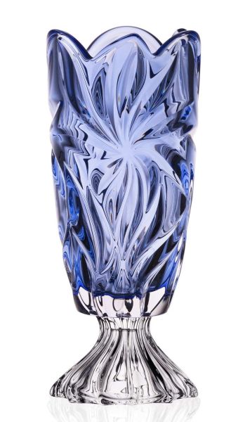 Ваза на ніжці Bohemia Flora Blue 365 мм (8KH29 72S96 365 M)