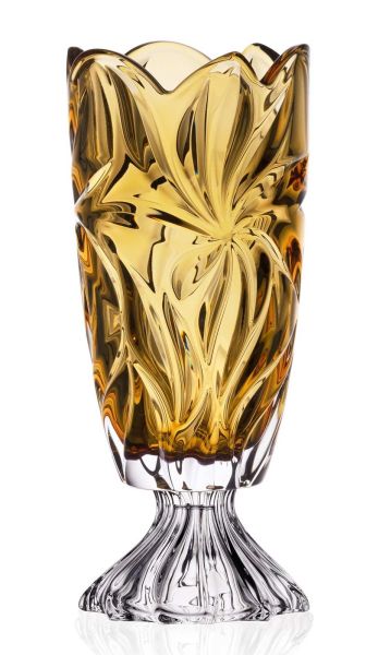 Ваза на ніжці Bohemia Flora Amber 365 мм (8KH29 72W13 365 H)