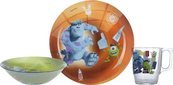 Набор посуды детский Luminarc Disney Monsters 3 предмета (P9261)
