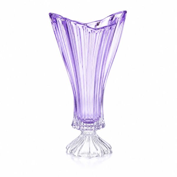 Ваза на ножке Bohemia Plantica Amethyst 400 мм (8KG97 72T30 400 F)