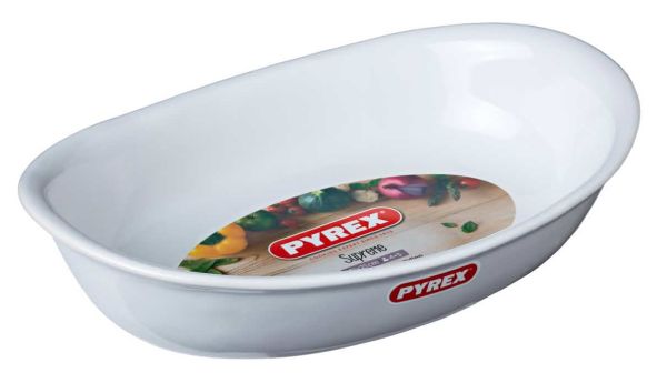 Форма для запекания овальная PYREX Supreme white 31х21 см (SU31OR1/7646)