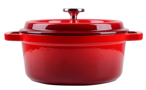 Каструля чавунна з кришкою RINGEL Essen 4.8л, 26 см (RG-2300-26)