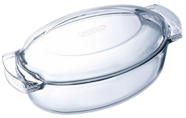 Каструля скляна овальна PYREX з кришкою 4.4 л + 1.4 л (460A000/8443)