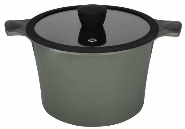 Каструля з кришкою RINGEL Zitrone Olive 5.8л, 24x16.2 см (RG-2108-24/2/OL)