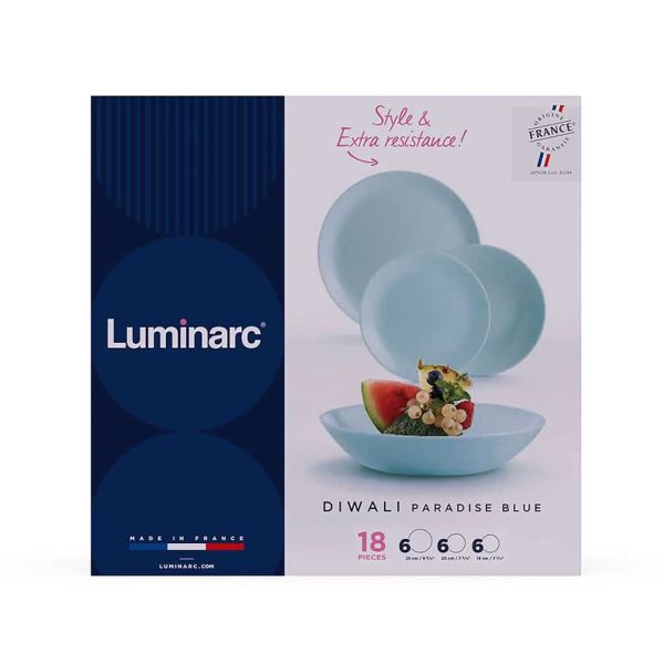 Столовий сервіз LUMINARC DIWALI PARADISE BLUE 18 пр. (V6212)