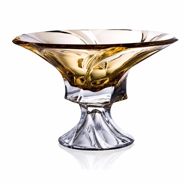 Фруктовница на ножке Bohemia Mozart Amber 305 мм (6KF18 72S70 305 H)