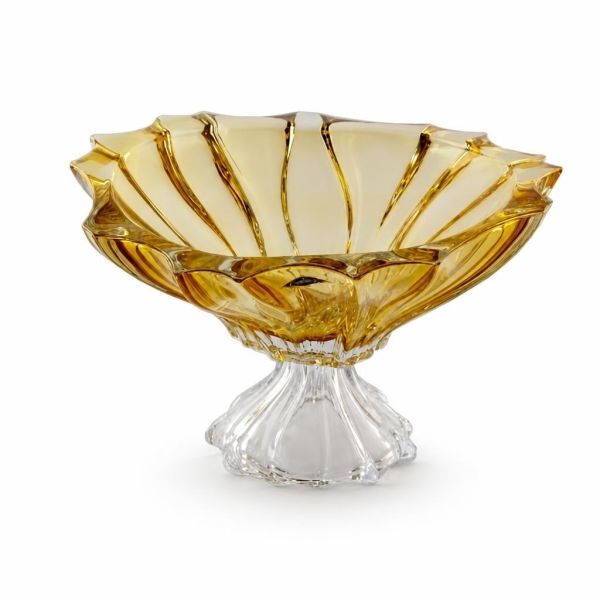 Фруктовница на ножке Bohemia Plantica Amber 330 мм (6KG03 72W13 330 H)
