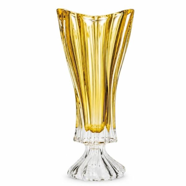 Ваза на ножке Bohemia Plantica Amber 400 мм (8KG97 72W13 400 H)