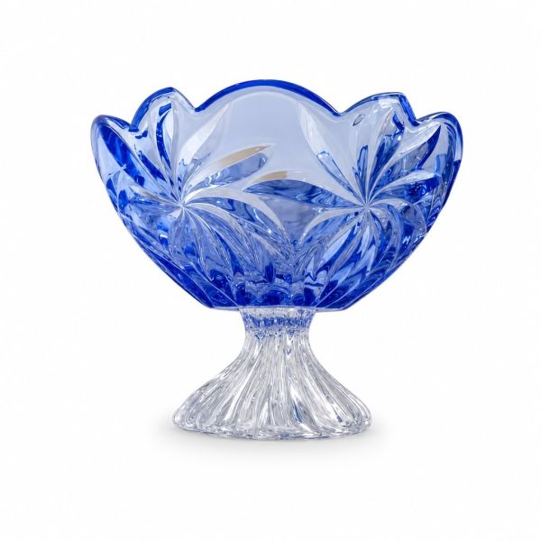 Фруктовница на ножке Bohemia Flora Blue 285 мм (6KG79 72S96 285 M)