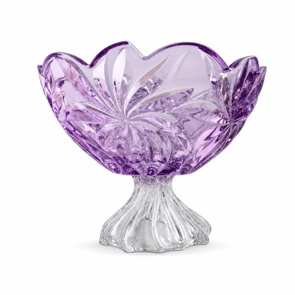 Фруктовница на ножке Bohemia Flora Amethyst 285 мм (6KG79 72T30 285 F)