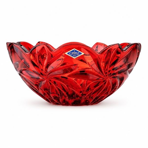 Фруктовница Bohemia Flora Red 280 мм (6KG79 72T62 280 R)