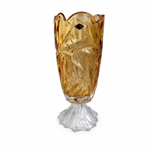 Ваза на ножке Bohemia Flora Amber 365 мм (8KH29 72W13 365 H)