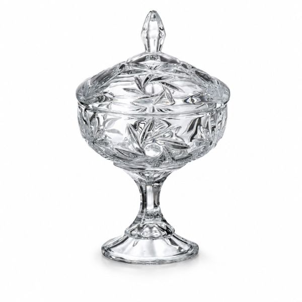 Конфетница на ножке с крышкой Bohemia Pinwheel 240 мм (59002 99030 240)