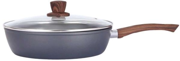 Сковорода алюмінієва глибока BRAVO CHEF з кришкою, 20 см (BC-1101-20/L)