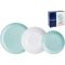 Столовий сервіз LUMINARC DIWALI LIGHT TURQUOISE & WHITE 18 пр (P5912)