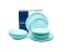 Столовий сервіз LUMINARC DIWALI LIGHT TURQUOISE & WHITE 18 пр (P5912)